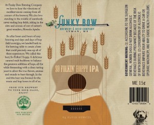 Funky Bow labels reflect the brewers’ love of music.