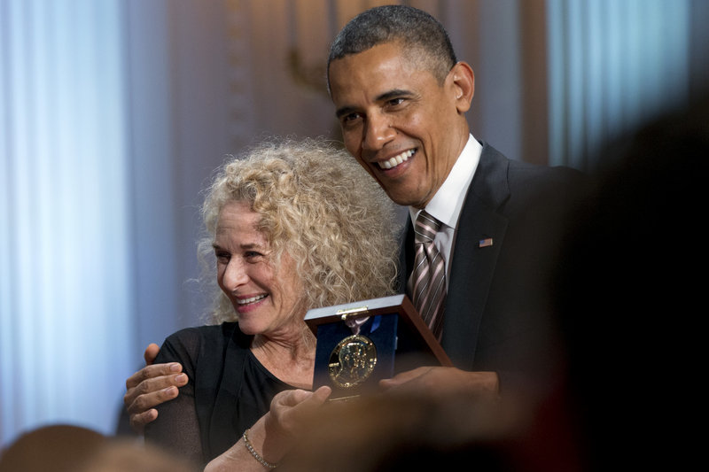 President Obama honors singer-songwriter Carole King at the White House.