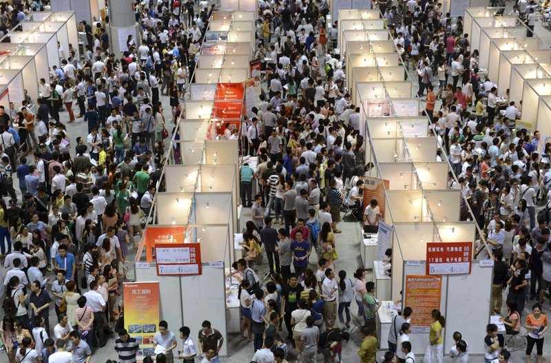 While the Chinese economy is still better than in many other parts of the world, 2013 is being billed as the worst for young graduates such as these at a job fair.