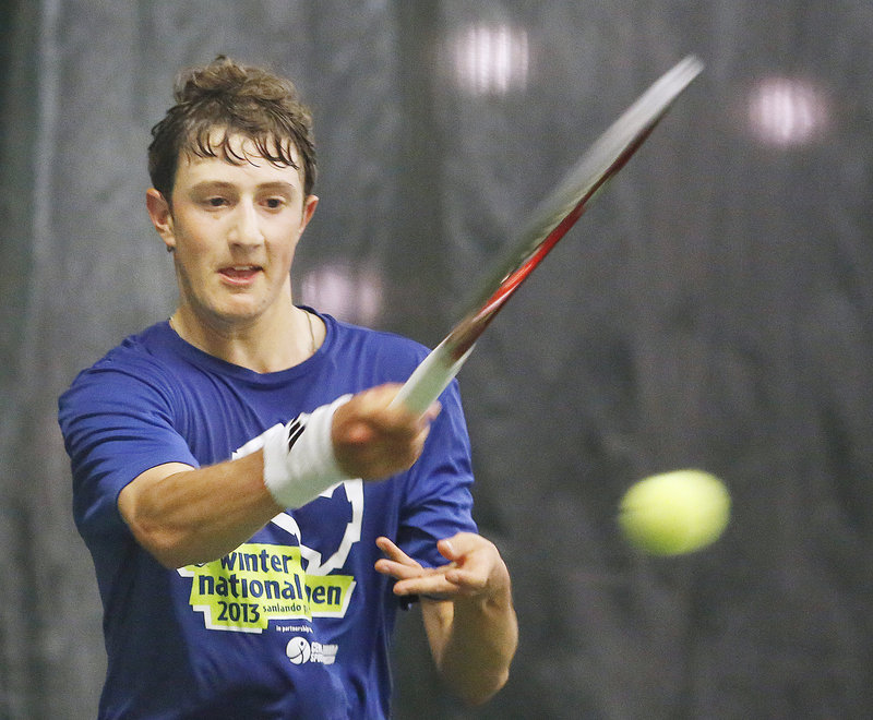 Jordan Friedland of Lincoln Academy was pleased that the state finals were moved from Bates College to Portland, and it showed with a straight-set victory.