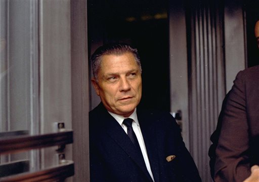 Teamsters Union leader Jimmy Hoffa is shown in Chattanooga, Tenn., in this Aug. 21, 1969, photo.