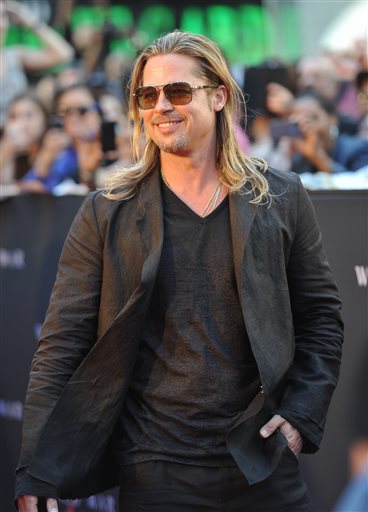 Actor Brad Pitt attends the premiere of "World War Z" in Times Square on Monday in New York.