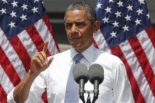President Barack Obama speaks about climate change on Tuesday at Georgetown University in Washington.