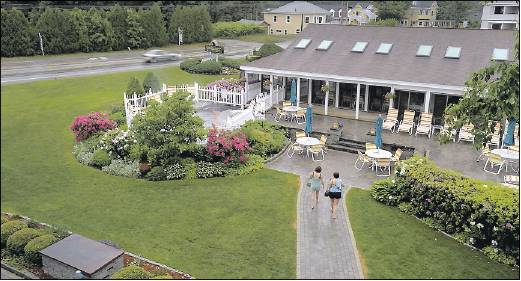 The Meadowmere Resort in Ogunquit, seen Friday, uses environmentally friendly means to tend its gardens. Ogunquit may ban chemical pesticides, fertilizers and herbicides to protect the town's natural resources.