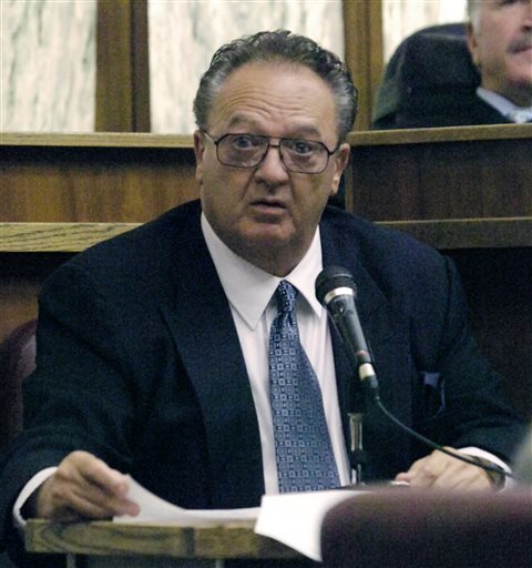 John Martorano, shown here in a 2008 photo, has admitted killing 20 people. He is expected to testify for a second day on Tuesday at the trial of James "Whitey" Bulger in federal court in Boston.