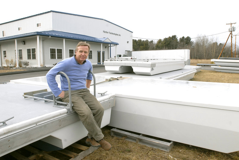 In this January 2007 file photo, Martin Grimnes, president of Harbor Technologies in Brunswick. Grimnes' company has designed large, oddly shaped panels that will help support a bridge that's being built in Norway as part of a $500,000 contract.