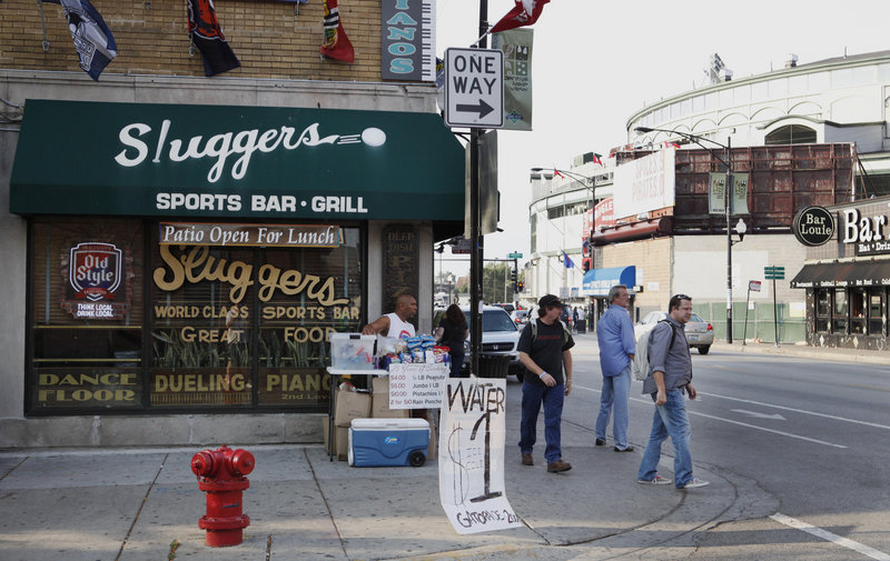 The planting of a phony bomb outside the Sluggers bar near Wrigley Field in Chicago, shown in a file photo, in 2010 led to the sentencing of Sami Samir Hassoun last week to 23 years in prison.