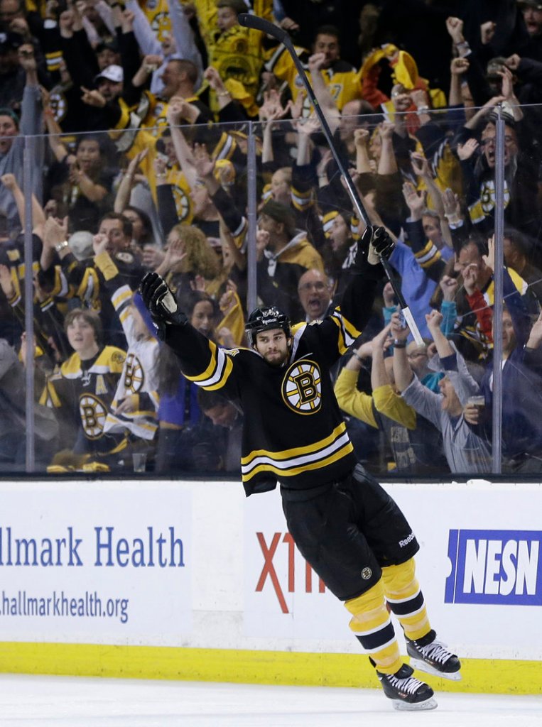 Adam McQuaid doesn't score many goals for the Boston Bruins, but Friday night he got one he'll never forget, clinching the conference finals with a 1-0 victory against the Pittsburgh Penguins.