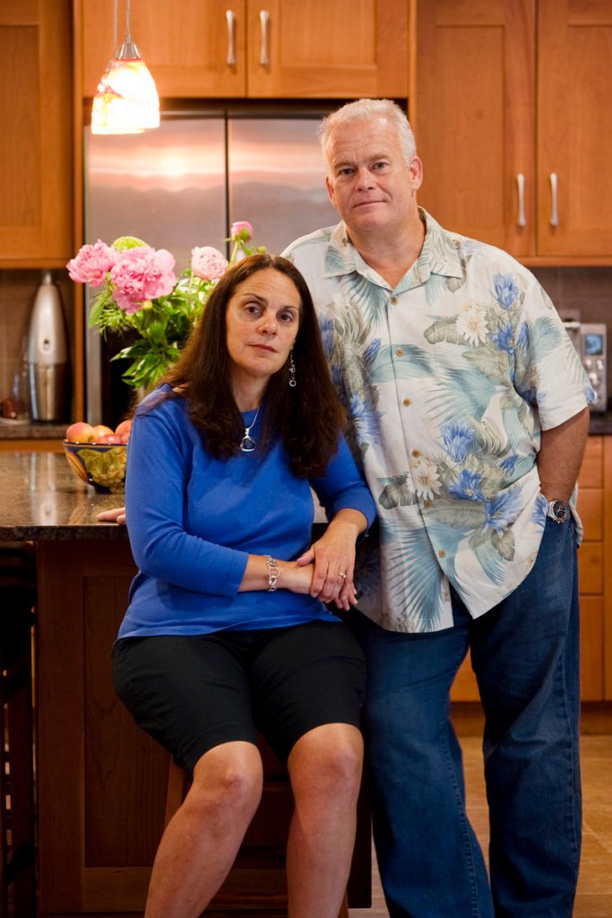 Paula and Barry Spencer at their Falmouth home on Wednesday, June 13, 2013. The Spencers, who were prosecuted for allowing teens to drink at a party that took place exactly a year ago this weekend, will be on 20/20 on Thursday, speaking as a cautionary tale for others around graduation time.