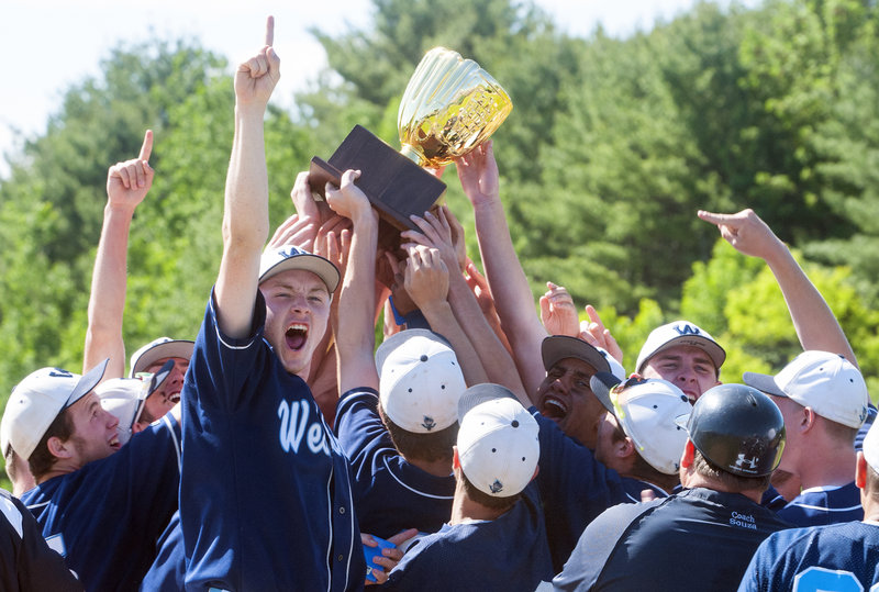 There was a point when the Westbrook baseball team had to address the reasons it wasn't playing as well as it should. Problems addressed and a month later, Class A state title won, with a 2-0 victory against Messalonskee.