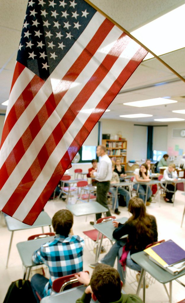 A teacher leads a class at Gorham High School in 2008. A reader says the Gorham School Department’s 2013-14 budget trims spending in ways that will hurt students.