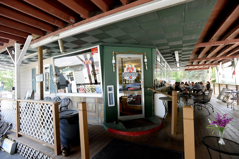 Diners can eat inside, on the deck or in their cars at Cameron’s Lobster House, surely one of a very few – if not the only – drive-in lobster shacks in the country.