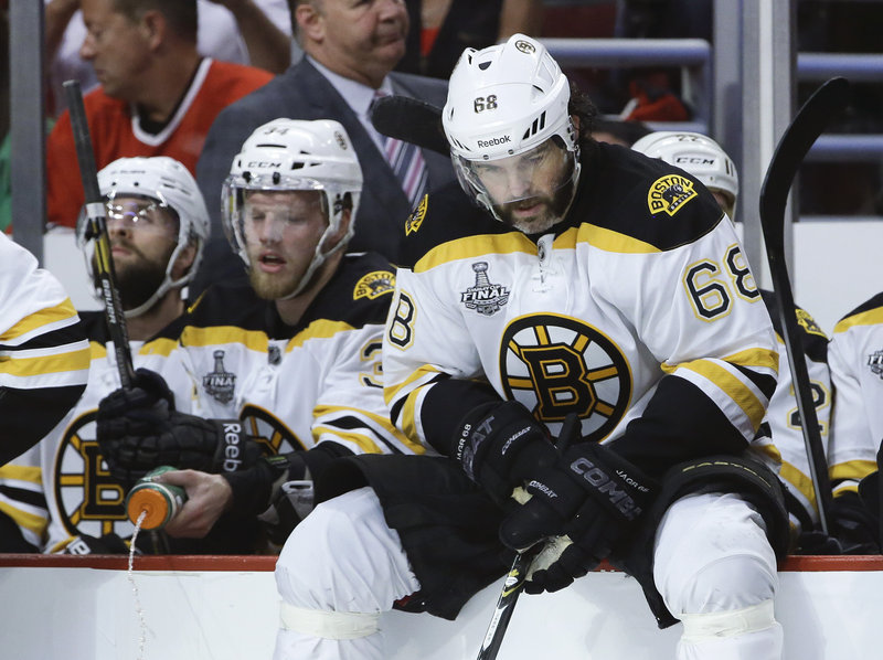 Jaromir Jagr and his Bruins teammates are trailing 3-2 in the Stanley Cup finals and will be facing elimination when the series returns to the TD Garden Monday for Game 6.