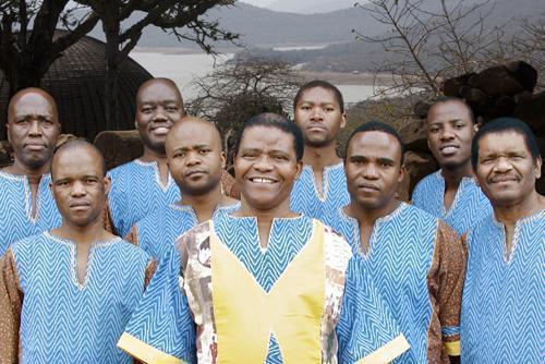 The South African choral group Ladysmith Black Mambazo will be at Bates College in Lewiston on Tuesday.
