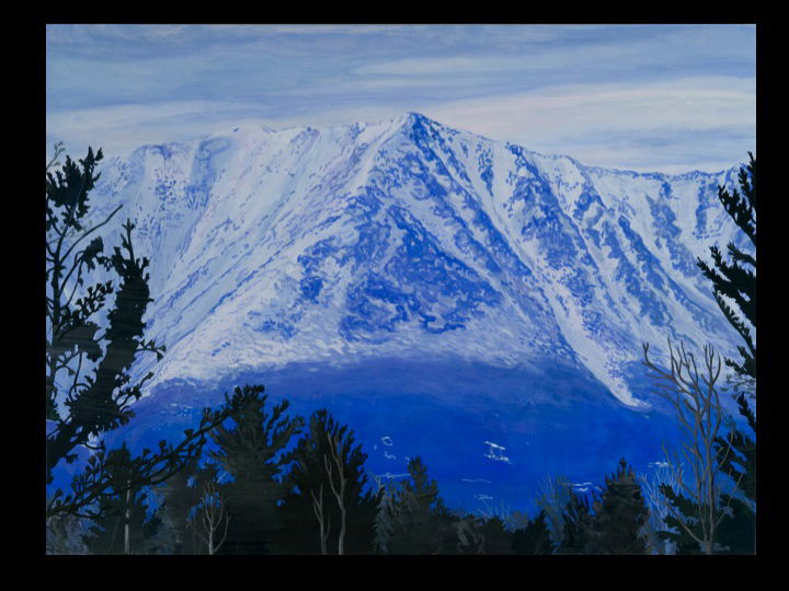 “First View (Katahdin)” by Veronica Cross, from “Gift of Glacier: The Maine Landscape,” paintings by 23 Maine artists, continuing through Oct. 15 at the L.C. Bates Museum in Hinckley. An artist reception will be held from 2 to 4 p.m. Sunday.
