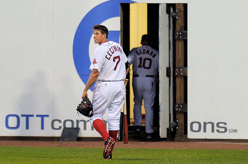 Garin Cecchini has only been with the Portland Sea Dogs since Friday, but he has impressed, going 5 for 16 in four games.