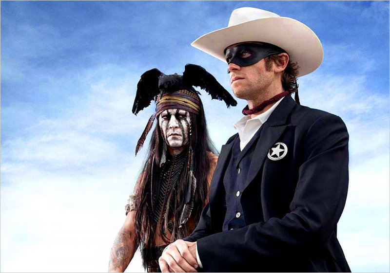Johnny Depp and Armie Hammer are Tonto and the Lone Ranger in a new adaptation of “The Lone Ranger.”