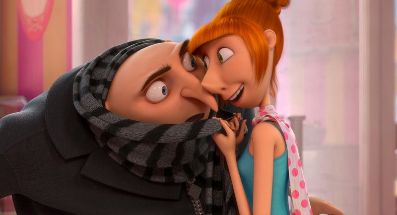 Steve Carell voices Gru and Kristen Wiig is Lucy in “Despicable Me 2.”