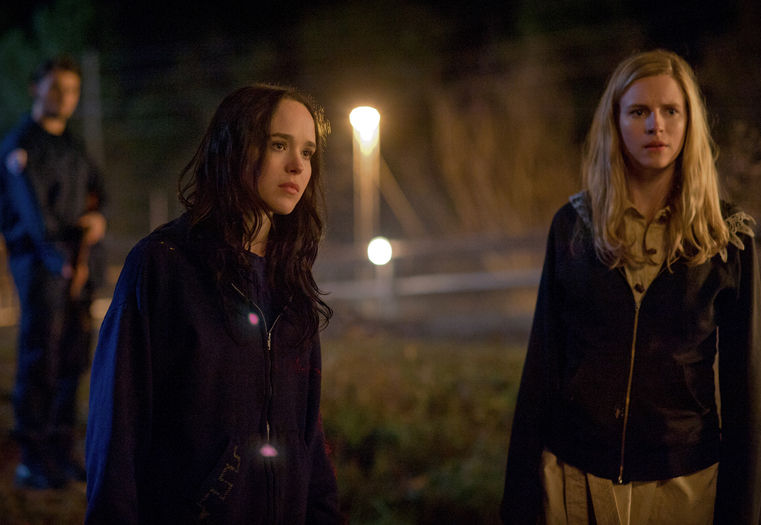 Ellen Page, left, is Izzy, an anarchistic environmentalist, and Brit Marling is Sarah, a former federal agent chasing Izzy’s group in the thriller “The East.”