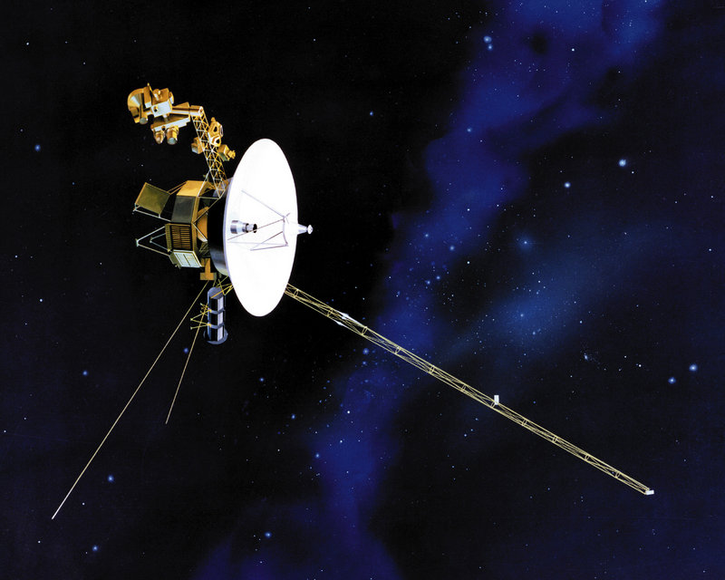 Rendering shows one of NASA’s twin Voyager spacecraft. Scientists had assumed that Voyager 1 would have exited the solar system by now.