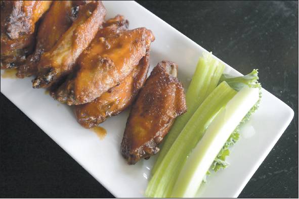 Wings cooked up by Chef Matthew Tremblay of Sea Dog Brewing Co.