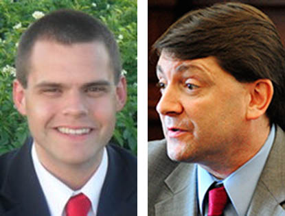 Rep. Alex Willette, R-Mapleton, left, and Sen. Troy Jackson, D-Allagash, announced they are running for Maine's 2nd Congressional District seat currently held by Rep. Mike Michaud.