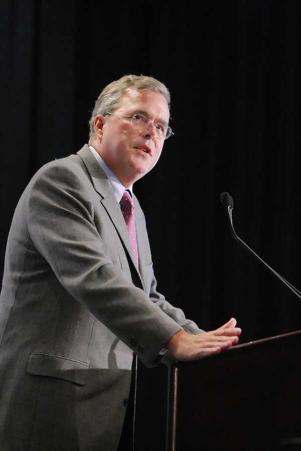 Former Florida Gov. Jeb Bush was among those raising money for Gov. LePage on Tuesday, July 2, 2013, at the governor's first major re-election event.