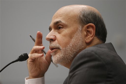 Chairman of the Federal Reserve Ben Bernanke testifies before the House Financial Services Committee on Capitol Hill on Wednesday.