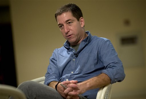 Journalist Glenn Greenwald speaks during an interview with the Associated Press in Rio de Janeiro on Sunday. Greenwald says Edward Snowden has "very specific blueprints of how the NSA do what they do."