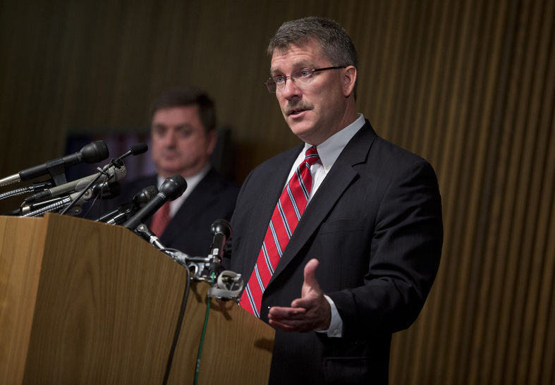 Ron Hosko, assistant director of the FBI's Criminal Investigative Division, speaks during a news conference about Operation Cross Country at FBI headquarters on Monday in Washington. The FBI says the operation rescued 105 children who were forced into prostitution in the United States, including three in Maine.