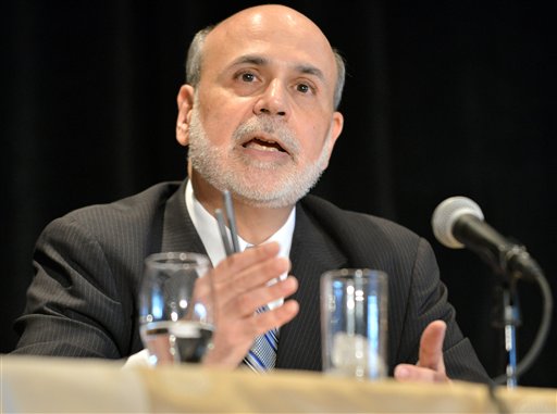 Federal Reserve Board Chairman Ben Bernanke speaks at the National Bureau of Economic Research last Wednesday.