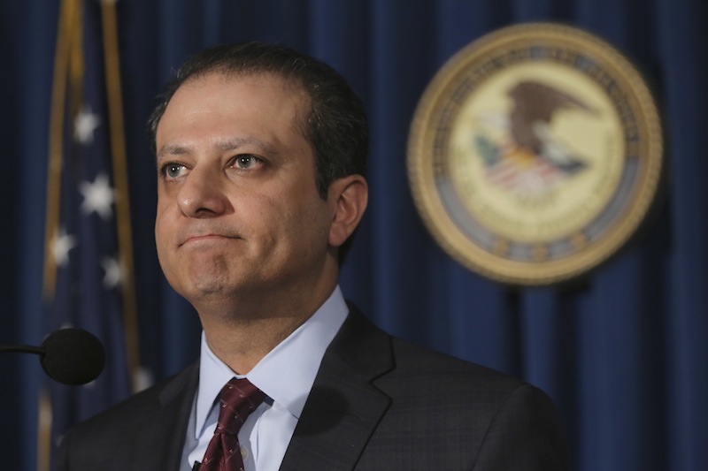 U.S. Attorney for the Southern District of New York Preet Bharara speaks during a news conference Thursday in New York. SAC Capital, the hedge fund operated by embattled billionaire Steven A. Cohen, was hit with white-collar criminal charges Thursday that accused the fund of making hundreds of millions of dollars illegally, and a related government lawsuit said insider trading was pervasive and unprecedented at the firm.