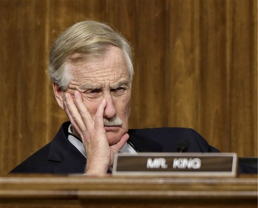 Sen. Angus King, I-Maine, a former governor, listens to testimony during hearing on Capitol Hill in Washington in January. Several former governors who are now senators are known for their work across the aisle even if their efforts are not always successful.