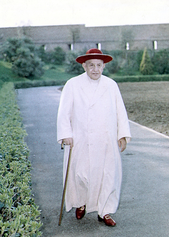 Pope John XXIII walks in the gardens of the Vatican in 1963. Pope Francis has decided to canonize John XXIII, even though there has been no second miracle attributed to his intercession.