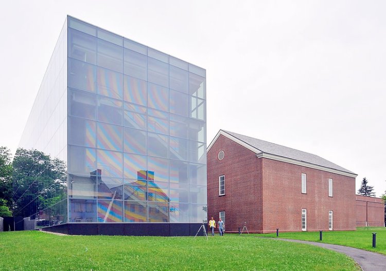 Colby College's $15 million Alfond-Lunder Family Pavilion, left, opened in 2013, making the Colby College Museum of Art the largest museum in Maine.