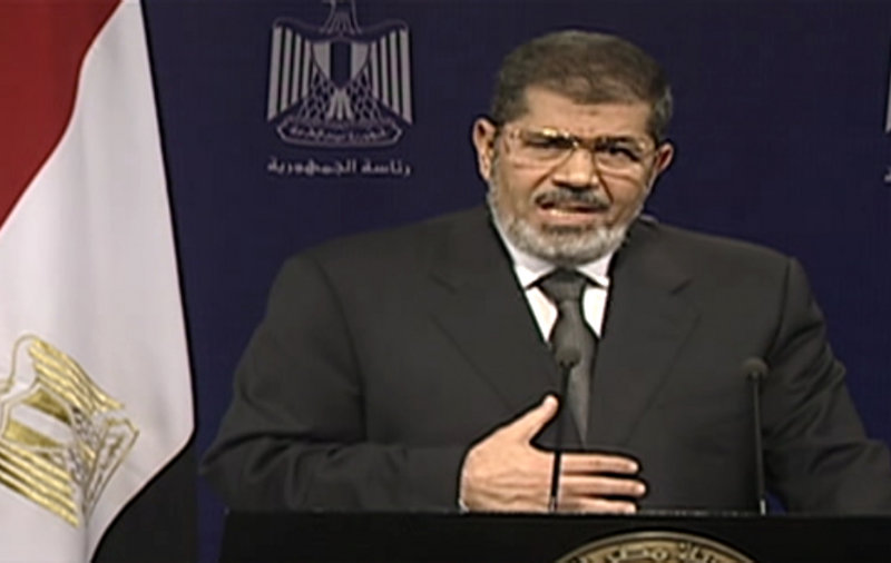 Egyptian President Mohammed Morsi addresses the nation in a televised speech in which he asserted his constitutional legitimacy.