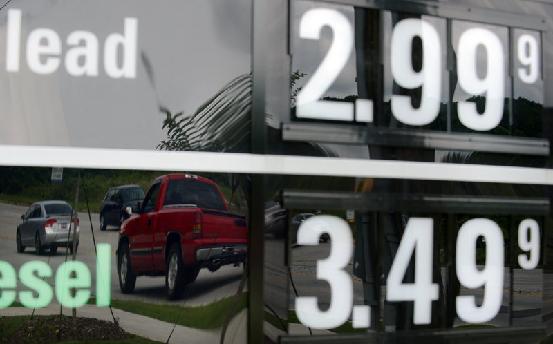 Unleaded gas was selling for $2.99 Monday at a QuikTrip station in Greenville, S.C. The national average for a gallon has fallen for 21 days straight and is below $3.50 for the first time since February.