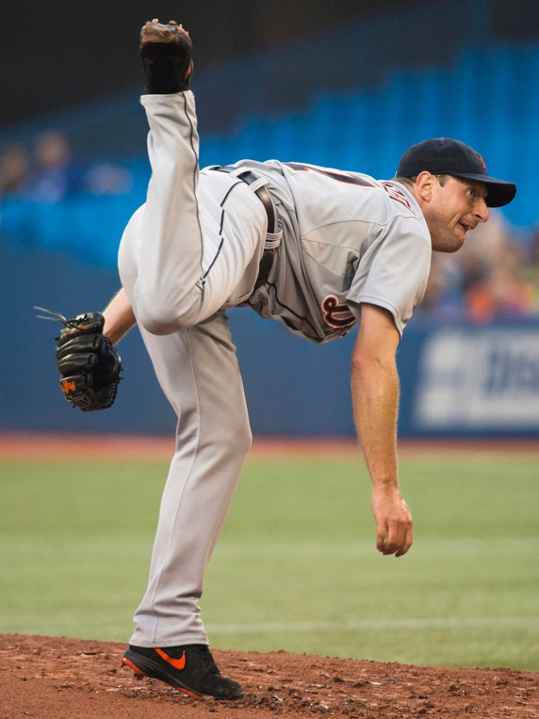 Max Scherzer of the Detroit Tigers reached 13-0 – the best start in baseball in 27 years – by beating the Blue Jays.