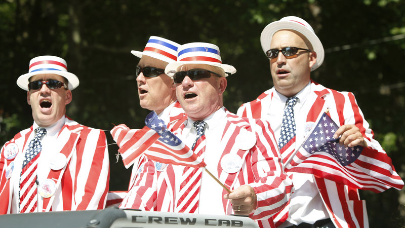 The Ocean Park Boys sing while riding in the 63rd Annual Independence Day Community Parade in Ocean Park. A large crowd turned out for the event.
