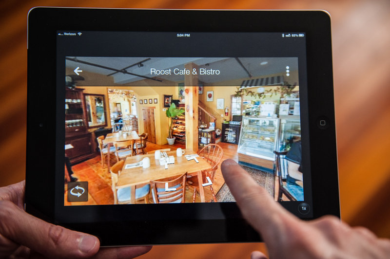 The Roost Cafe & Bistro in Cape Neddick is located and viewed inside and out using a free Google Maps App that shows photos taken by Indoor Street View, a company based in York.