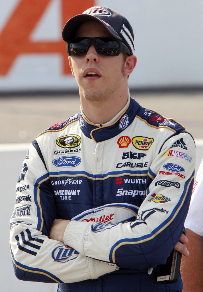 Brad Keselowski, attempting to move up from 13th and earn a spot in the Chase, took a step by setting a track record while qualifying for the pole for Sunday’s race.