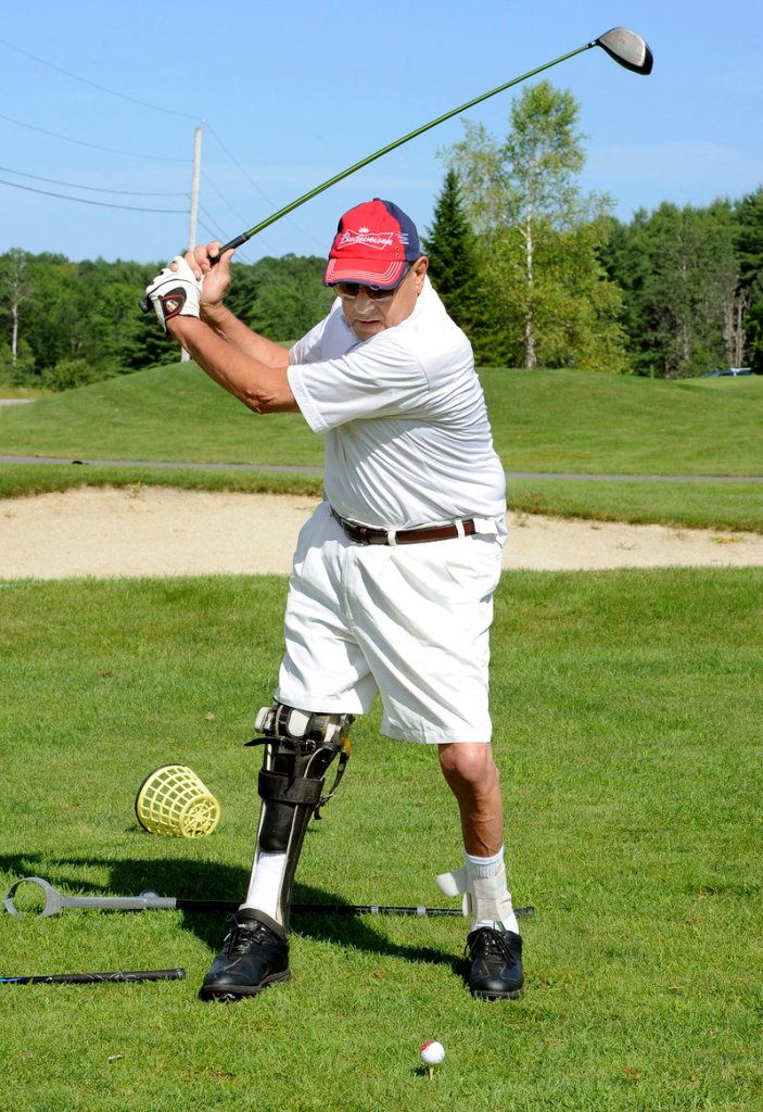 Tony Rice, 70, of Scarborough, who shattered his spine in a 1975 fall, said the skiing and golf programs offered by Maine Adaptive Sports and Recreation have given him a new lease on life.
