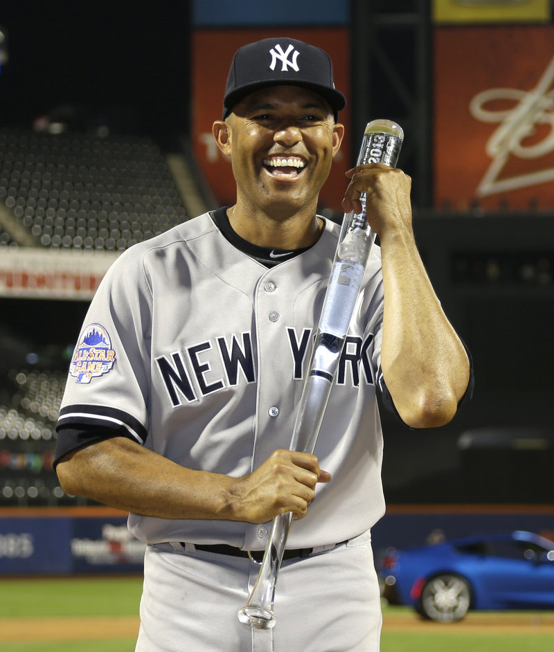 Mariano Rivera poses with the MVP trophy after the All-Star game Tuesday night and really, who was more fitting to win it? Ironically he got a hold instead of a save, but no matter …