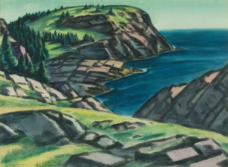 “Whitehead” by Emil Holzhauer, one of the Monhegan artists influenced by the groundbreaking Armory Show of 1913.