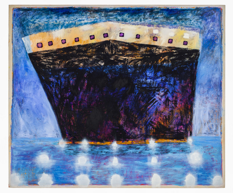 Katherine Bradford's “Ship in Blue Harbor”