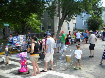 People of all ages participate in the 2012 Bacon Street Neighborhood Festival in downtown Biddeford.