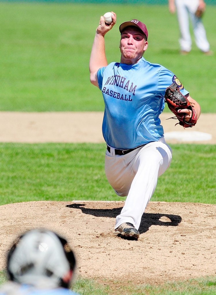 Shawn Francoeur of Windham pitched six strong innings against Madison, allowing two runs and striking out eight.