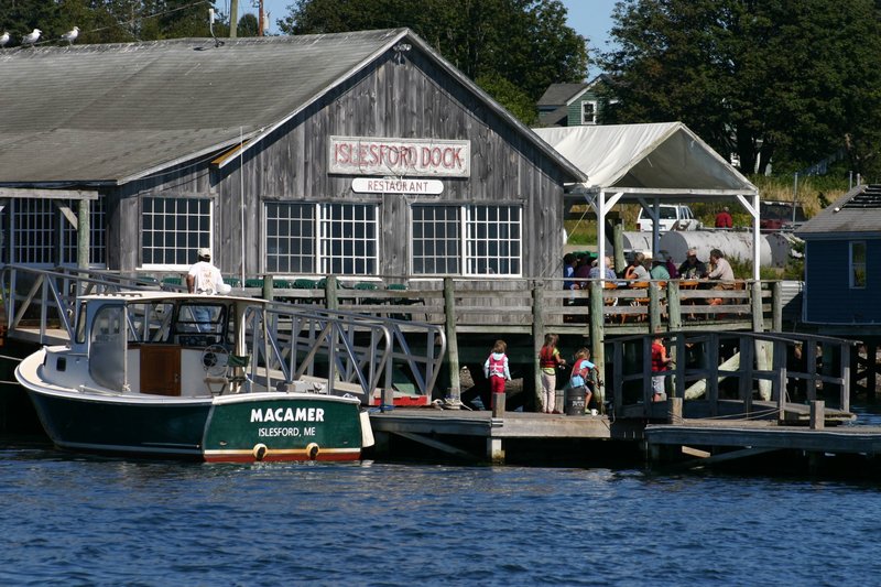 Courtesy photos The Isleford Dock restaurant on Little Cranberry Island has many fans, including Martha Stewart, who has tweeted her fondness for its peanut brittle hot fudge sundae.