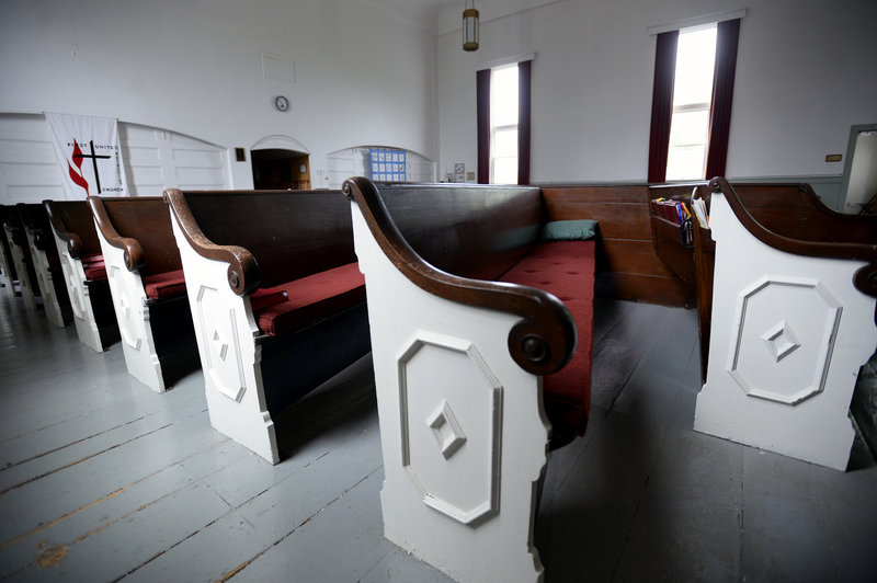 Empty pews have become a more common sight at First United Methodist Church. An assessment of religious affiliation has found sharp declines in memberships among Catholic and several mainline Protestant denominations.