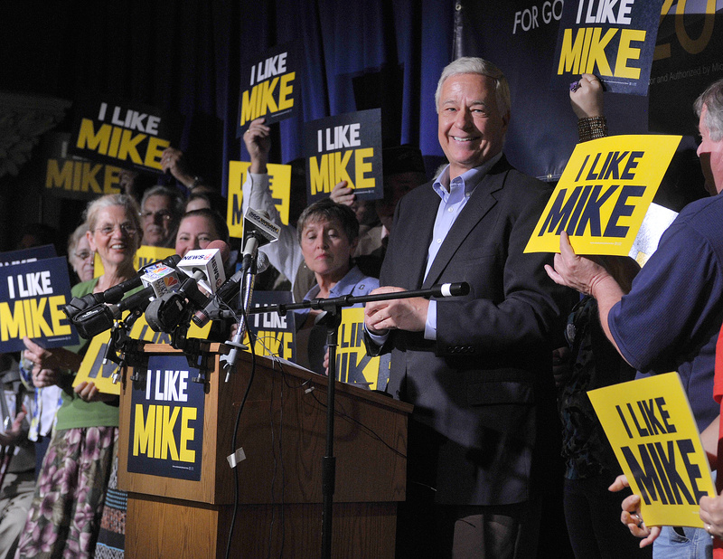 U.S. Rep. Mike Michaud, D-Maine, announces Thursday that he’s running for governor during a news conference at the Franco-American Heritage Center in Lewiston.